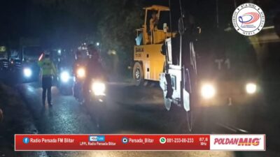 Masih Dalam Perbaikan, Polisi Himbau Pengguna Jalan Berhati-hati saat Melintas di Jalur Selorejo