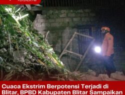 Cuaca Ekstrim Berpotensi Terjadi di Blitar, BPBD Kabupaten Blitar Sampaikan Langkah Antisipasi Bagi Masyarakat