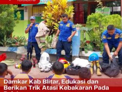 Edukasi Bahaya Kebakaran, Damkar Kabupaten Blitar Berikan Pemahaman dan Trik Atasi Kebakaran Pada Pelajar