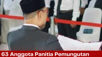 63 Anggota Panitia Pemungutan Suara KPU Kota Blitar Dilantik, Begini Pesan Walikota