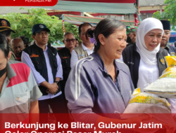 Berkunjung ke Blitar, Gubenur Jatim Gelar Operasi Pasar Murah