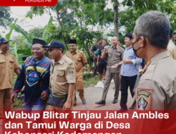 Wabup Blitar Tinjau Jalan Ambles dan Temui Warga di Desa Kebonsari Kademangan