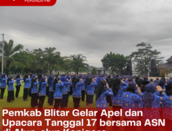 Pemkab Blitar Gelar Apel dan Upacara Tanggal 17 bersama ASN di Alun-alun Kanigoro