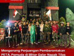 Mengenang Perjuangan Pemberontakan PETA, Pemuda di Blitar Gelar Napak Tilas Bersama Banser