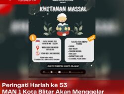 Peringati Harlah ke 53 MAN 1 Kota Blitar Akan Menggelar Khitanan Massal Peringati Harlah ke 53 MAN 1 Kota Blitar Akan Menggelar Khitanan Massal