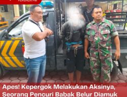 Apes! Kepergok Melakukan Aksinya, Seorang Pencuri Babak Belur Diamuk Warga