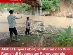 Akibat Hujan Lebat, Jembatan dan Dua Rumah di Kecamatan Panggungrejo Alami Kerusakan