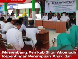 Musrenbang, Pemkab Blitar Akomodir Kepentingan Perempuan, Anak, dan Disabilitas