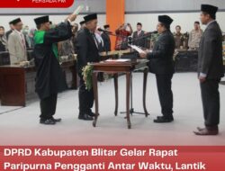 DPRD Kabupaten Blitar Gelar Rapat Paripurna Pengganti Antar Waktu, Lantik Sugeng Riadi dari Fraksi PKS