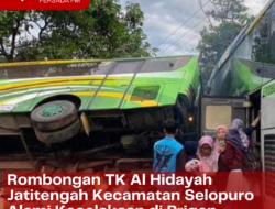 Rombongan TK Al Hidayah Jatitengah Kecamatan Selopuro Alami Kecelakaan di Prigen Pasuruan