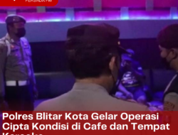 Polres Blitar Kota Gelar Operasi Cipta Kondisi di Cafe dan Tempat Karaoke