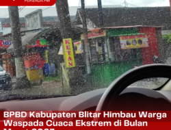 BPBD Kabupaten Blitar Himbau Warga Waspada Cuaca Ekstrem di Bulan Maret 2023