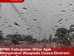 BPBD Kabupaten Blitar Ajak Masyarakat Waspada Cuaca Ekstrem 3 Hari Kedepan