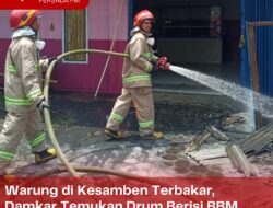 Warung di Kesamben Terbakar, Damkar Temukan Drum Berisi BBM Jenis Solar