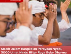 Masih Dalam Rangkaian Perayaan Nyepi, 3000 Umat Hindu Blitar Raya Gelar Dharma Santi di Candi Penataran