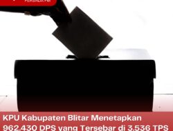 KPU Kabupaten Blitar Menetapkan 962.430 DPS yang Tersebar di 3.536 TPS pada Pemilu 2024