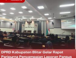DPRD Kabupaten Blitar Gelar Rapat Paripurna Penyampaian Laporan Pansus LKPJ Tahun Anggaran 2022