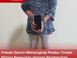 Polsek Garum Menangkap Pelaku Tindak Pidana Pencurian dengan Pemberatan