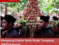 Kampung Coklat Gelar Kirap Tumpeng 3000 Ketupat