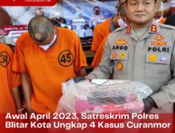 Awal April 2023, Satreskrim Polres Blitar Kota Ungkap 4 Kasus Curanmor