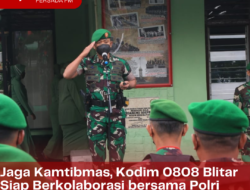Jaga Kamtibmas, Kodim 0808 Blitar Siap Berkolaborasi bersama Polri