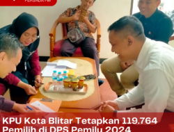 KPU Kota Blitar Tetapkan 119.764 DPS Pada Pemilu 2024