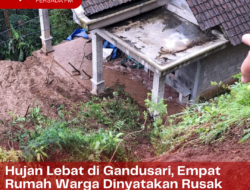 Hujan Lebat di Gandusari, Empat Rumah Warga Dinyatakan Rusak dan Satu Orang Dilaporkan Meninggal Dunia