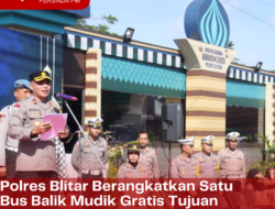 Polres Blitar Berangkatkan Satu Bus Balik Mudik Gratis Tujuan Surabaya dan Jakarta