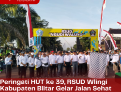 Peringati HUT ke 39, RSUD Wlingi Kabupaten Blitar Gelar Jalan Sehat di Kanigoro