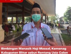 Bimbingan Manasik Haji Massal, Kemenag Kabupaten Blitar sebut Rentang Usia Calon Jemaah Haji Mulai 19 Hingga 98 Tahun