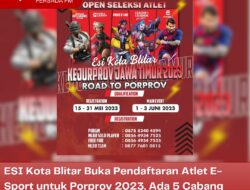 ESI Kota Blitar Buka Pendaftaran Atlet E-Sport untuk Porprov 2023, Ada 5 Cabang Olahraga bagi Semua Usia