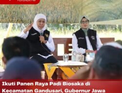 Ikuti Panen Raya Padi Biosaka di Kecamatan Gandusari, Gubernur Jawa Timur Sebut Budidaya Ramah Lingkungan