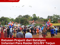 Ratusan Prajurit dari Batalyon Infanteri Para Raider 501/BY Terjun Penyegaran di Udanawu Kabupaten Blitar
