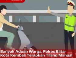 Banyak Aduan Soal Etika Berkendara, Polres Blitar Kota Kembali Terapkan Tilang Manual