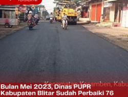 Bulan Mei 2023, Dinas PUPR Kabupaten Blitar Sudah Perbaiki 76 Ruas Jalan Rusak