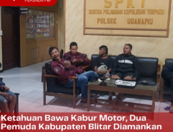 Ketahuan Bawa Kabur Motor, Dua Pemuda Kabupaten Blitar Diamankan Polisi