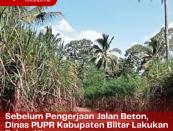 Sebelum Pengerjaan Jalan Beton, Dinas PUPR Kabupaten Blitar Lakukan Tahap Uitzet