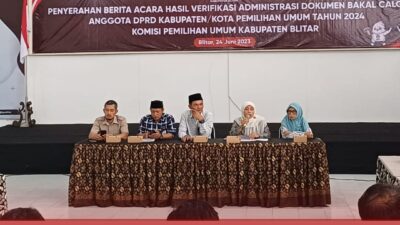 KPU Kabupaten Blitar Sebut 560 Nama Bakal Calon Legislatif Pemilihan Umum 2024 Belum Memenuhi Syarat