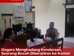 Gegara Menghadang Kendaraan, Seorang Bocah Diserahkan ke Kantor Polisi
