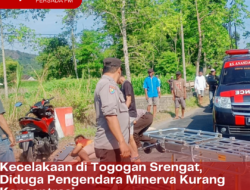 Diduga Kurang Konsentrasi, 2 Kendaraan Bermotor Terlibat Kecelakaan di Togogan Srengat