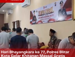 Hari Bhayangkara ke 77, Polres Blitar Kota Gelar Khitanan Massal Gratis