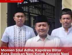 Momen Idul Adha, Kapolres Blitar Kota Bagikan Nasi Kotak Kepada Napi