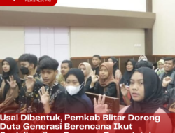 Usai Dibentuk, Pemkab Blitar Dorong Duta Generasi Berencana Ikut Sosialisasikan Program Pemerintah