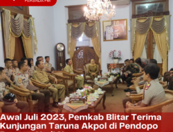 Awal Juli 2023, Pemkab Blitar Terima Kunjungan Taruna Akpol di Pendopo Ronggo Hadi Negoro