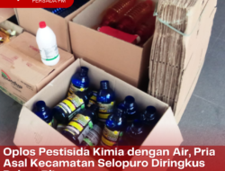 Oplos Pestisida Kimia dengan Air, Pria Asal Kecamatan Selopuro Diringkus Polres Blitar