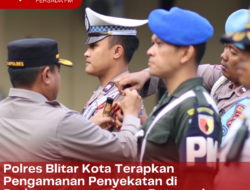 Polres Blitar Kota Terapkan Pengamanan Penyekatan di Perbatasan saat Acara Pengesahan Warga Baru