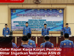 Gelar Rapat Kerja Korpri, Pemkab Blitar Ingatkan Netralitas ASN di Momen Jelang Pemilu dan Pilkada