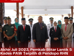 Akhir Juli 2023, Pemkab Blitar Lantik 5 Kades PAW Terpilih di Pendopo RHN