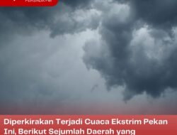 Diperkirakan Terjadi Cuaca Ekstrim Pekan Ini, Berikut Sejumlah Daerah yang Berpotensi Alami Dampaknya