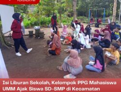 Isi Liburan Sekolah, Kelompok PPG Mahasiswa UMM Ajak Siswa SD-SMP di Kecamatan Nglegok Belajar Eco-print dan Edukasi Alam